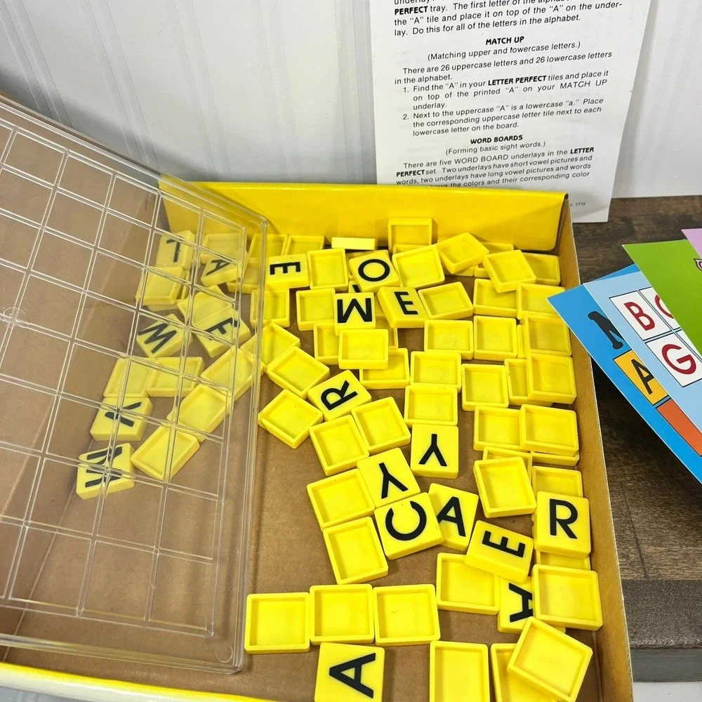 Vtg 1985 Letter Perfect Word Games in Box Educational Insights Ages 4+ Complete